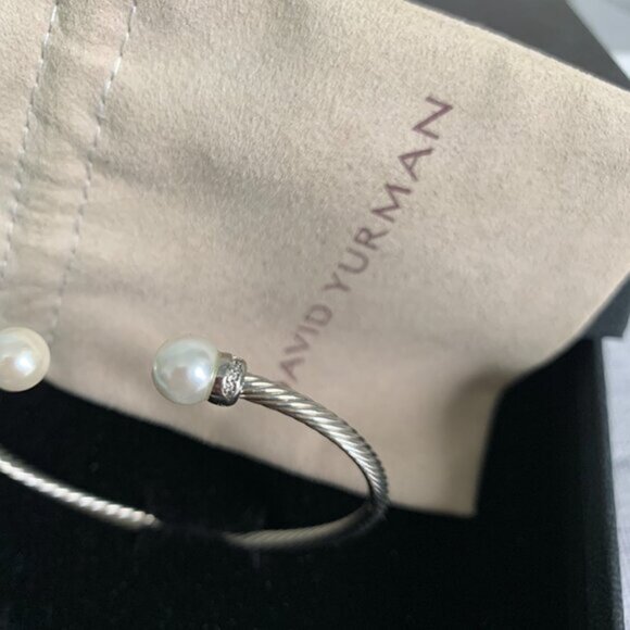David Yurman Silver Pearl Bracelet For Women - Picture 3 of 8